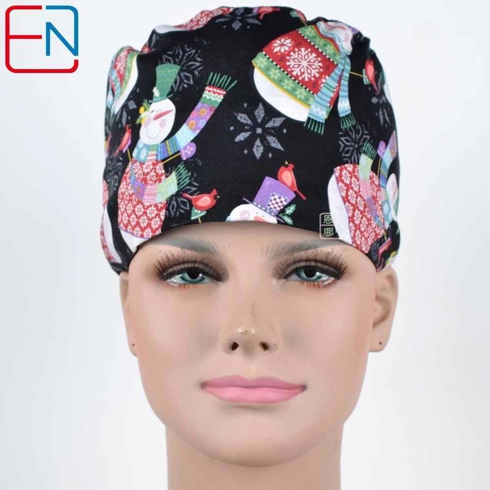 New Surgical Caps Medical Surgical Scrub Caps Mask For Men Women With Sweatband Christmas design medical caps,christmas presents