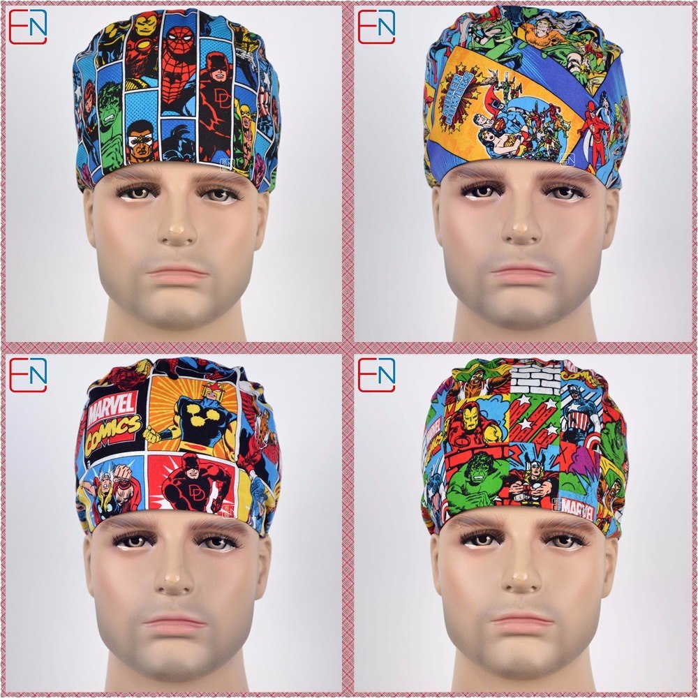 4 Prints  Hennar brand unisex surgical caps