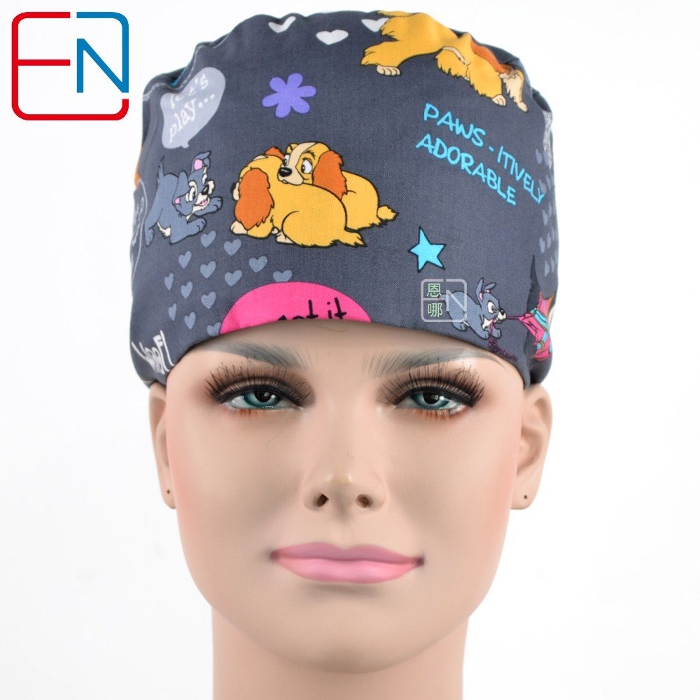 NEW Matin one size adjustable women medical caps with sweatband
