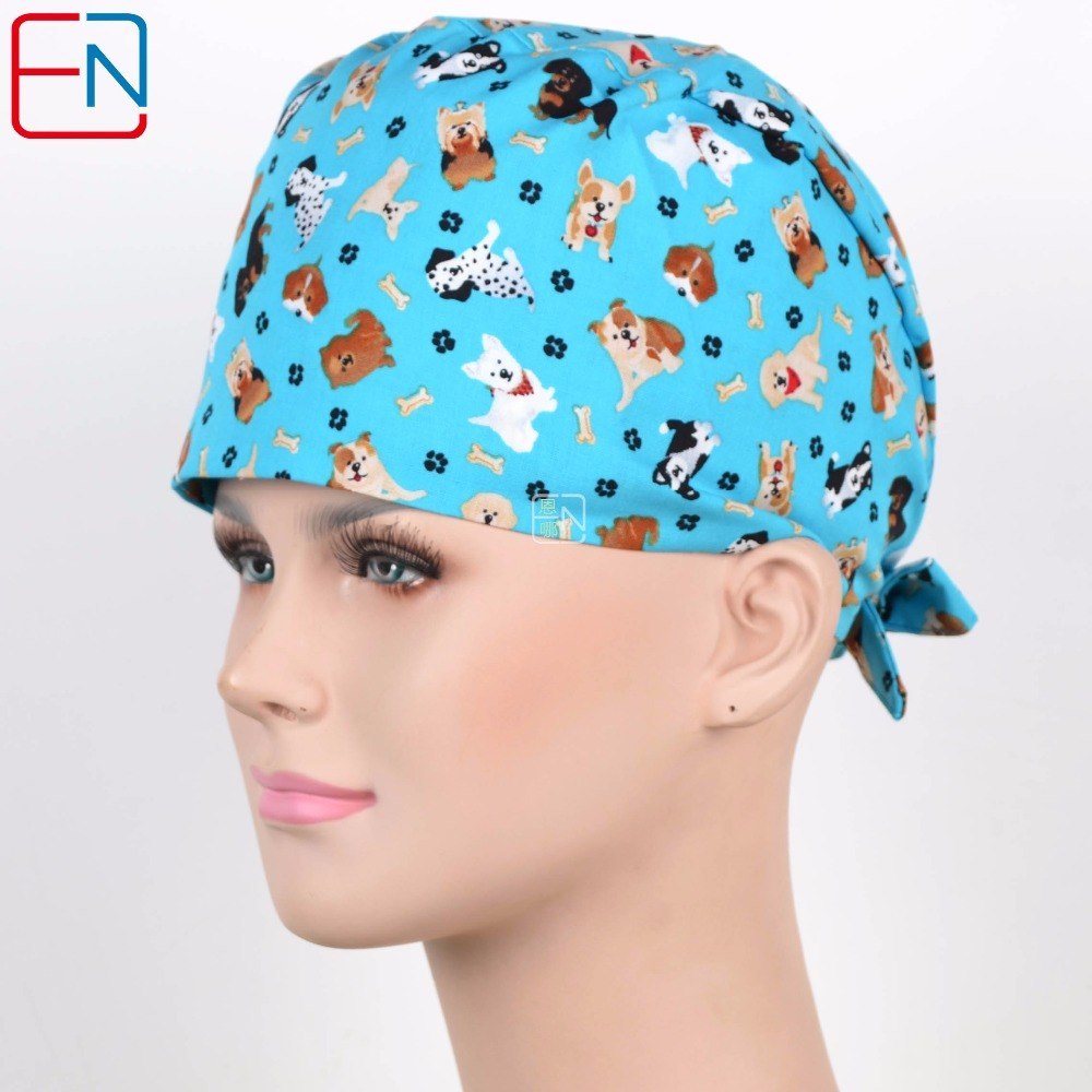 New 180313 Hennar brand unisex surgical caps Lan di xiao gou