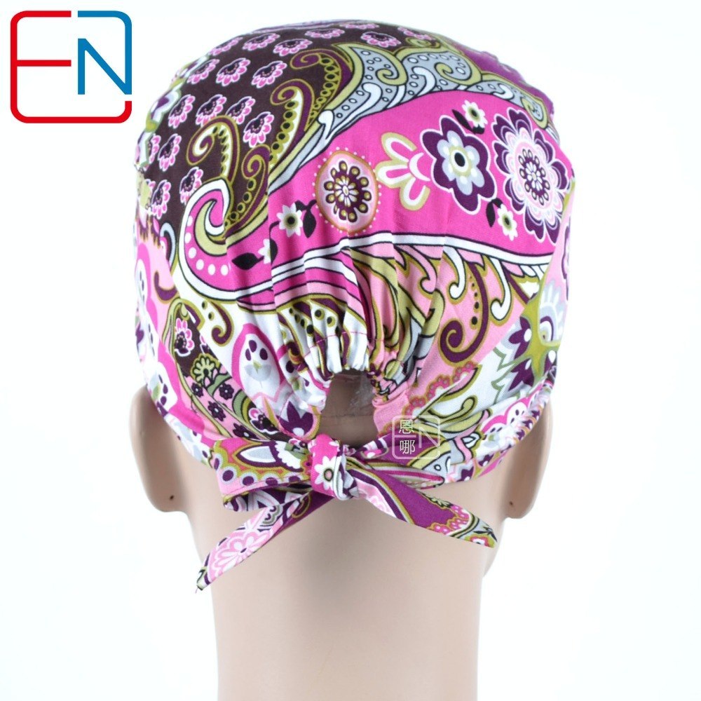 long hair surgical cap for doctors and nurses special hat and cap cotton printed cap  free shipping