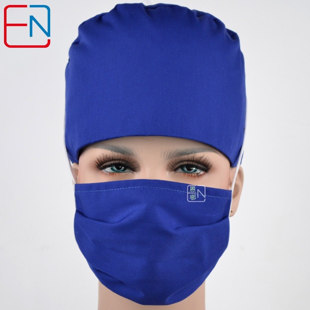 Hennar surgical caps for doctors and nurses caps,T/C scrub caps in pink