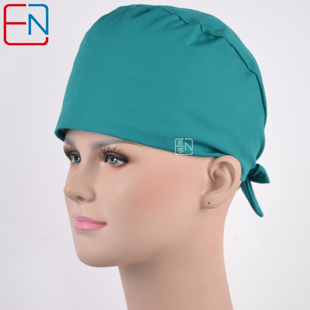 Hennar surgical caps in bright green T/C 3 sizes for choices