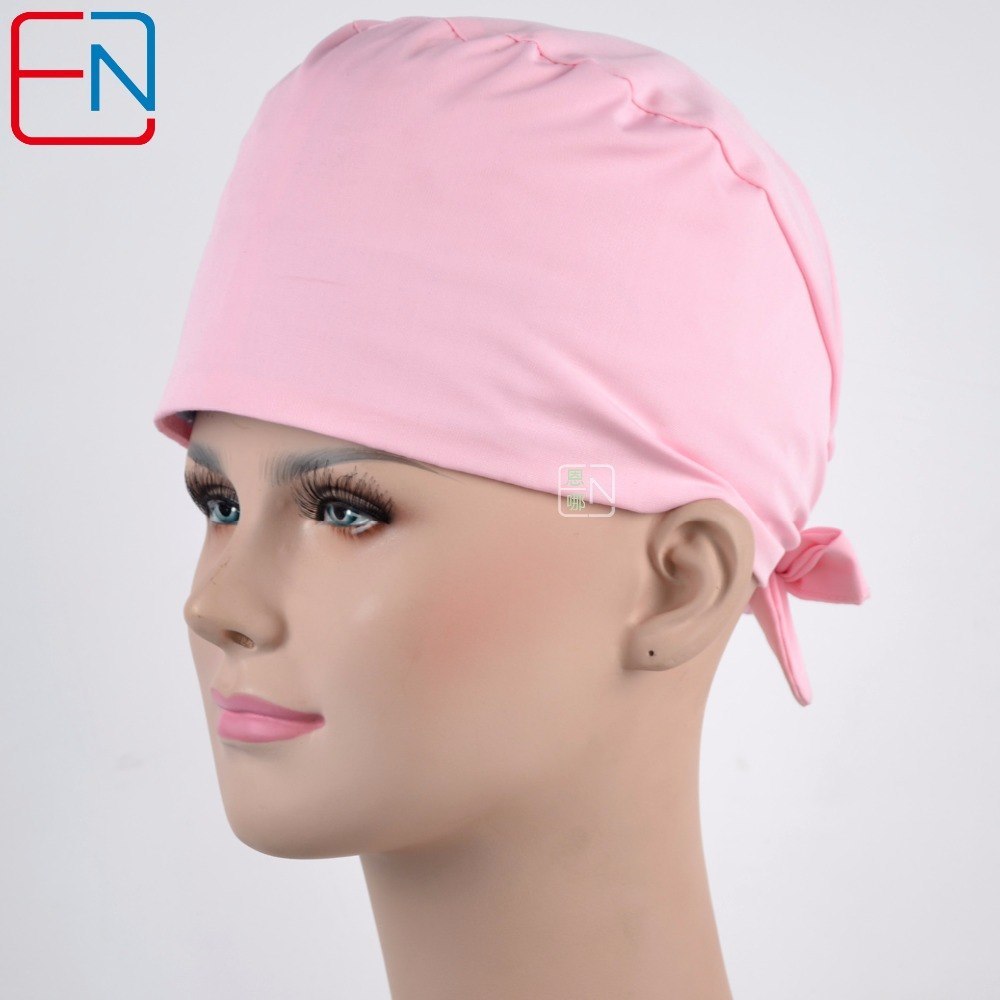 Hennar surgical caps for doctors and nurses caps,T/C scrub caps in pink