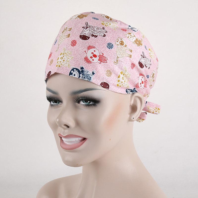 surgical scrub caps ,lab caps,skull caps   100% cotton one size IN SOLID PINK