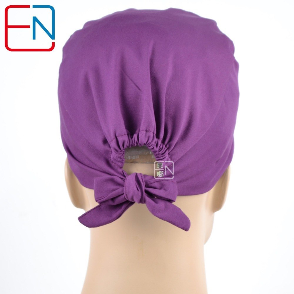 Hennar surgical cap  doctors and nurses cap cotton hat with short hair apply a solid color T/C