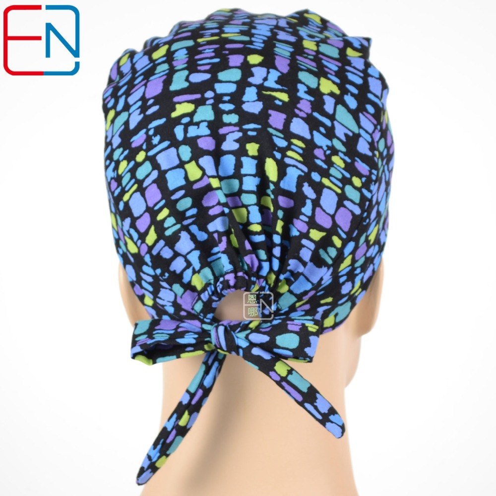 colorful bubbles  Surgical caps for doctors and nurses 100% cotton Cap and short hair
