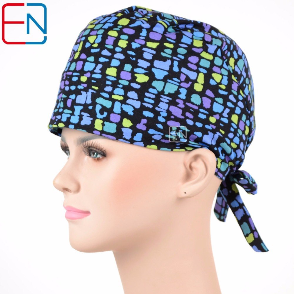 NEW  surgical caps for doctor hats and nurse caps 100% cotton srugcal hat  with sweatband