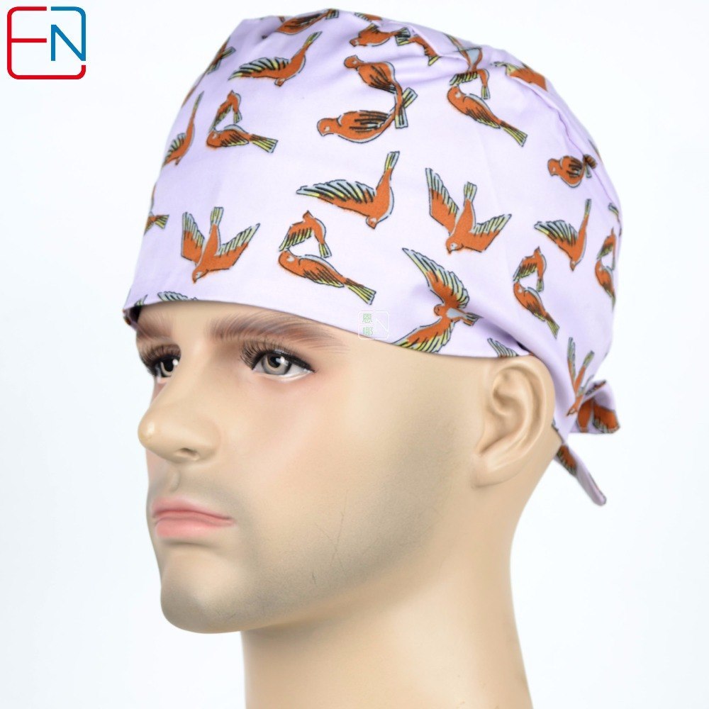 Pink eagle surgical caps men ,100% cotton