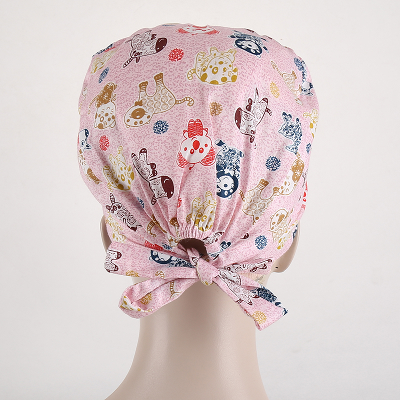 surgical scrub caps ,lab caps,skull caps   100% cotton one size IN SOLID PINK