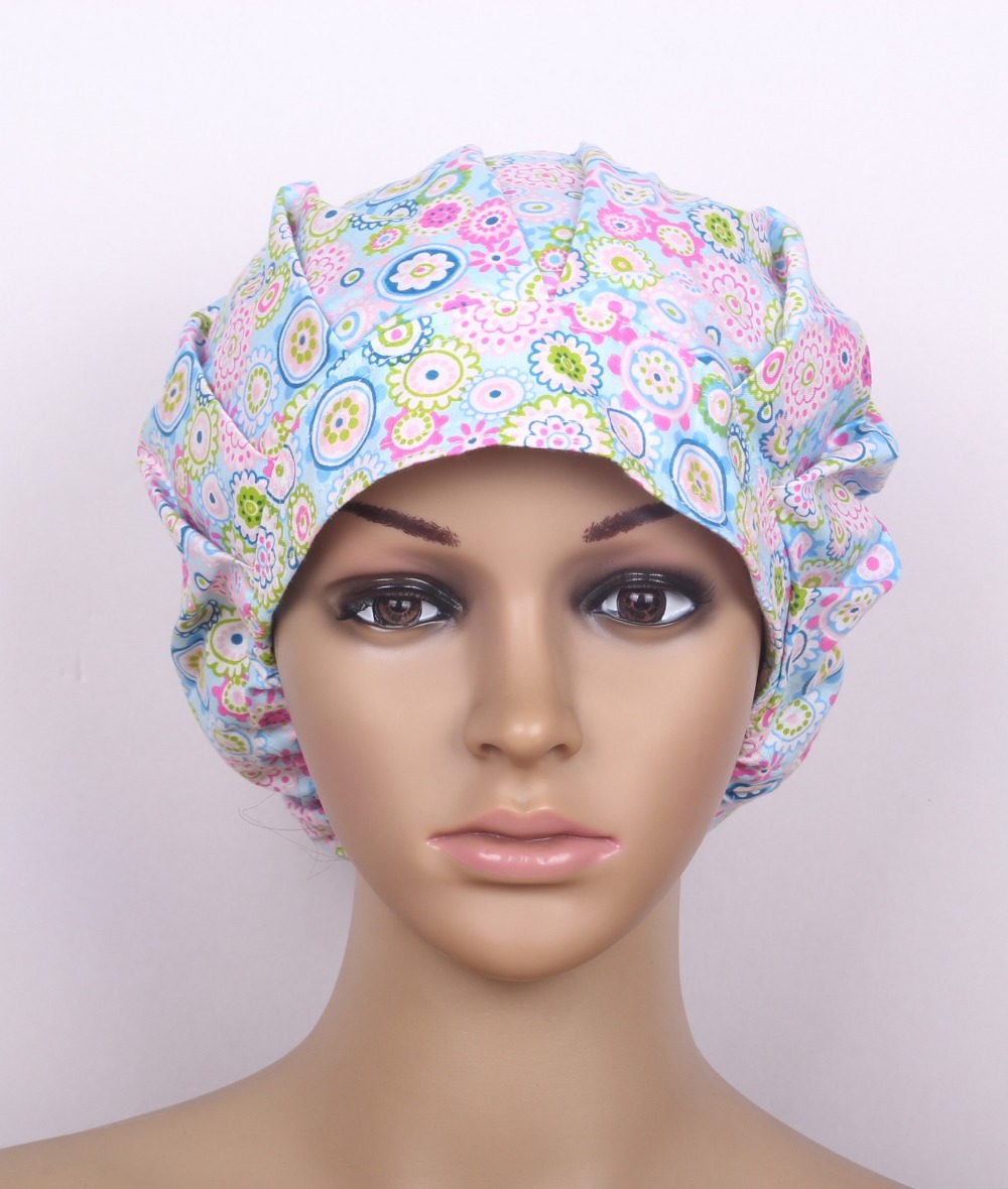 surgical bouffant caps in blue