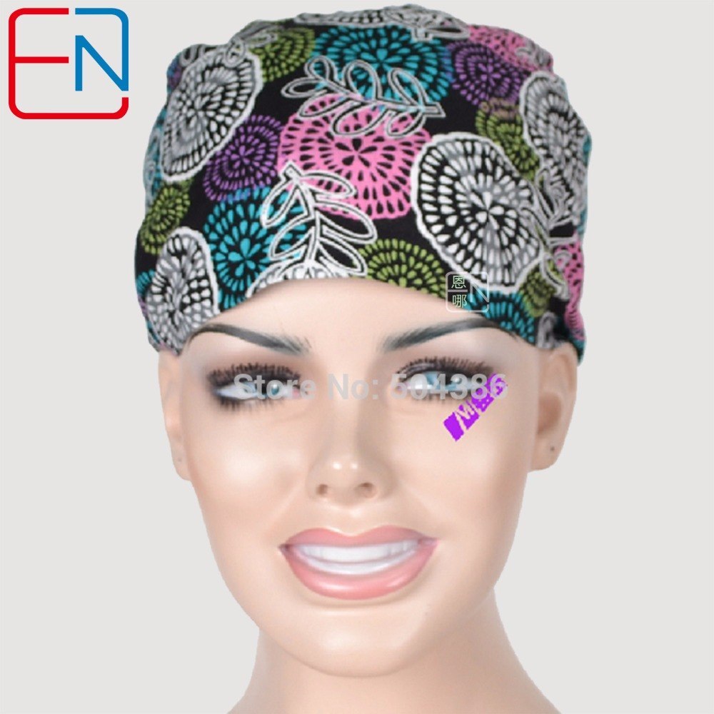 NEW Matin surgical caps for female  women medical caps,one size adjustable scrub hats In black