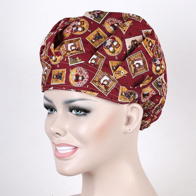 surgical bounfant caps doctor caps  surgoen caps four color flowers
