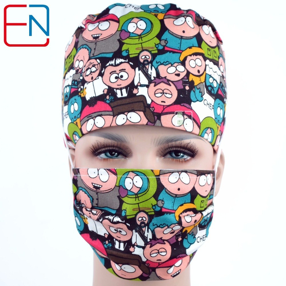NEW unisex surgical caps with sweatband  100% cotton scrub caps