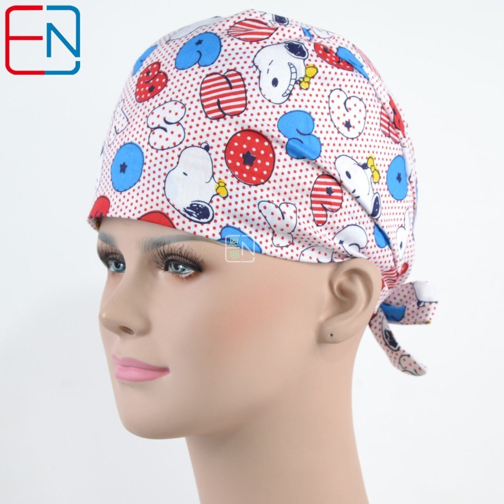 surgical caps in pink
