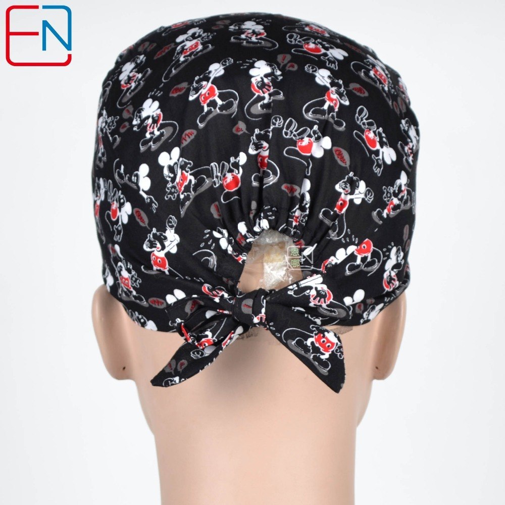 top quality medical scrub caps in black
