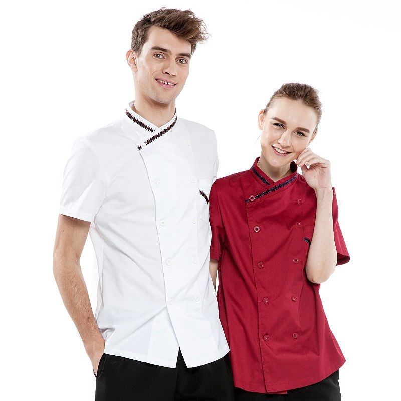 unisex short-sleeve cook uniforms