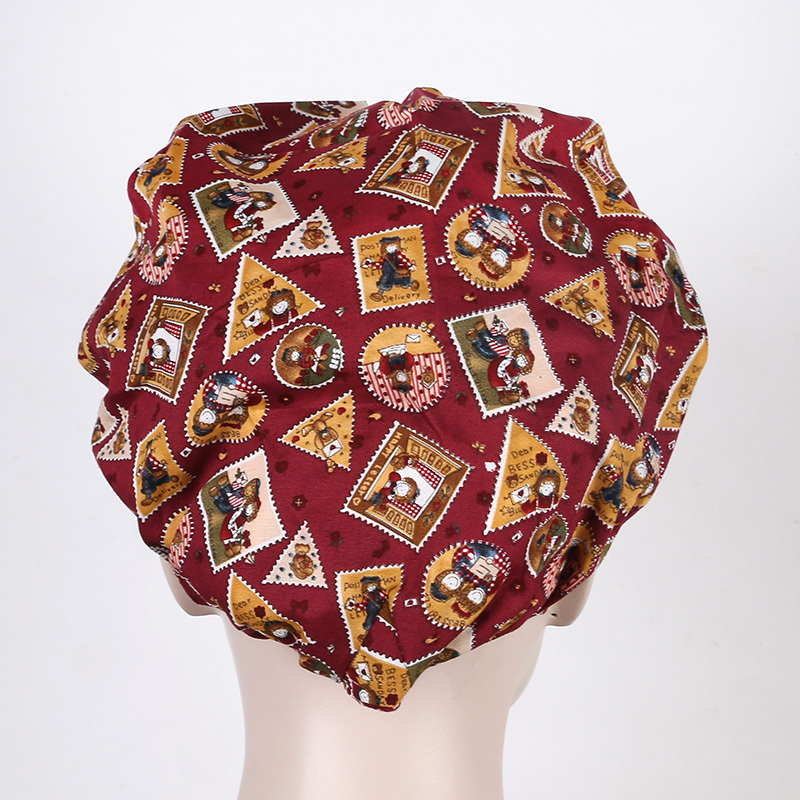 surgical bounfant caps doctor caps  surgoen caps four color flowers