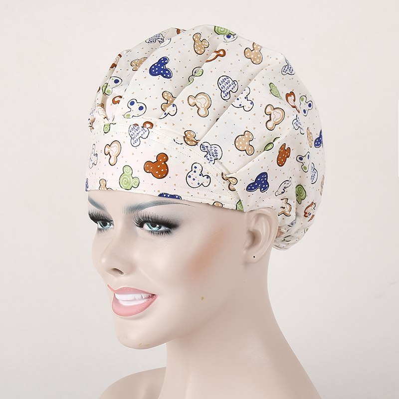 surgical bouffant caps with cute pattern
