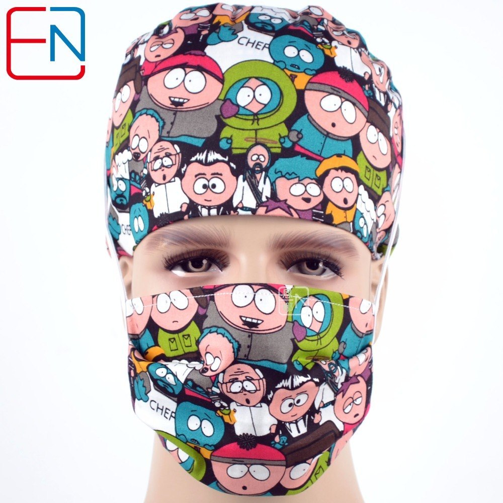 Hennar brand medical caps,100% cotton with size suit for men scrub caps Twill a bit thick