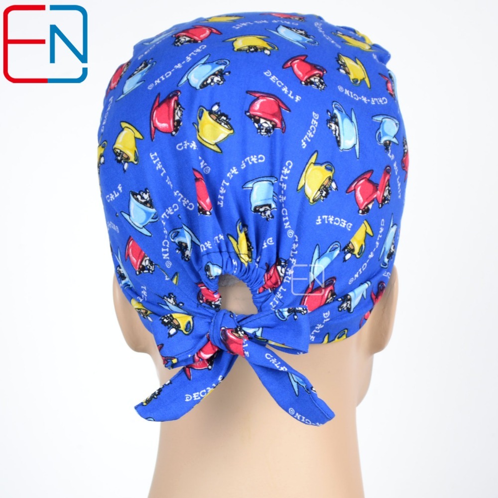 SURGICAL SCRUB HAT THEATRE CAP TIE IN BACK