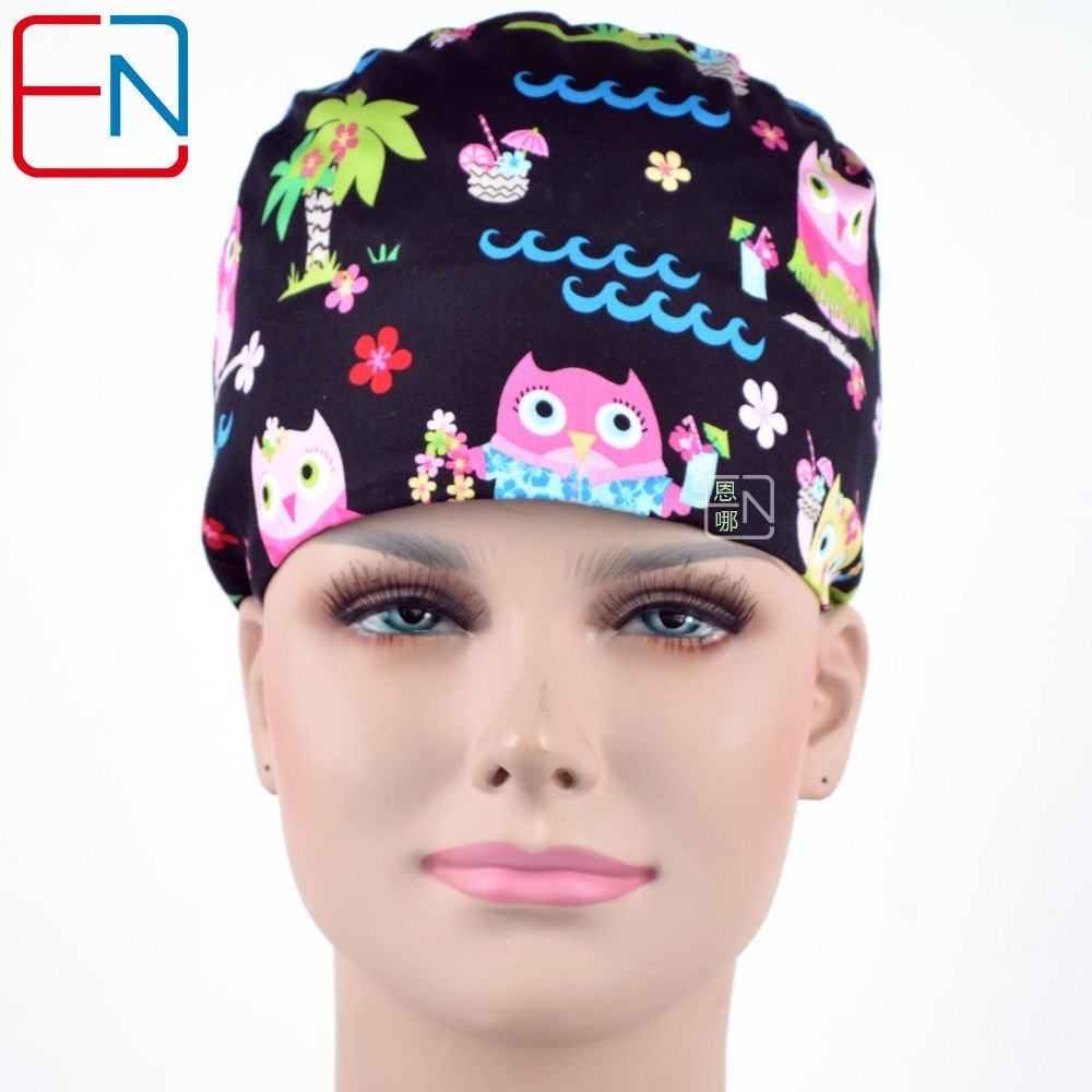 Hennar brand medical hats for female surgical caps 100% cotton