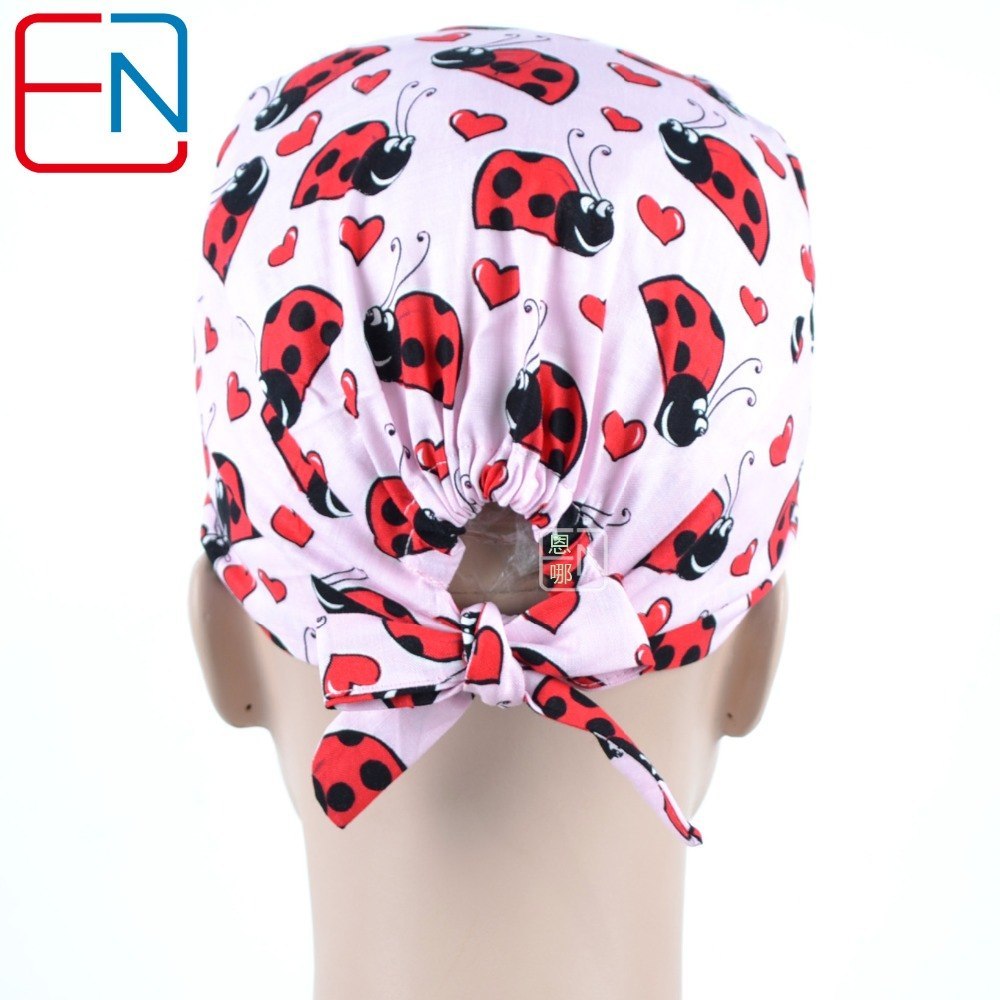NEW long hair surgical caps with sweatband doctors and nurses 100% cotton