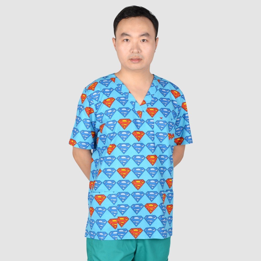anti-wrinkle Resistance to chlorine bleaching men medical scrub sets