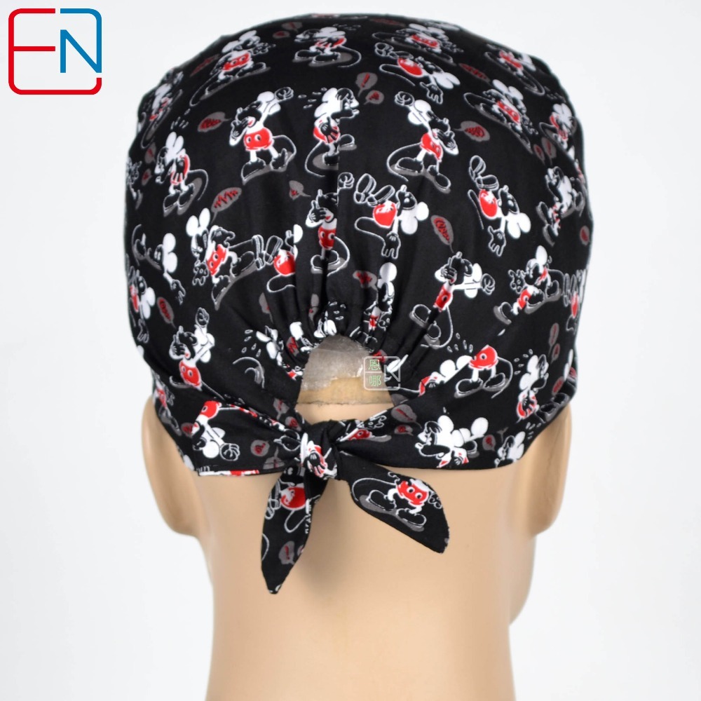 unisex surgical hats in 3 sizes 100% cotton medical scrub caps