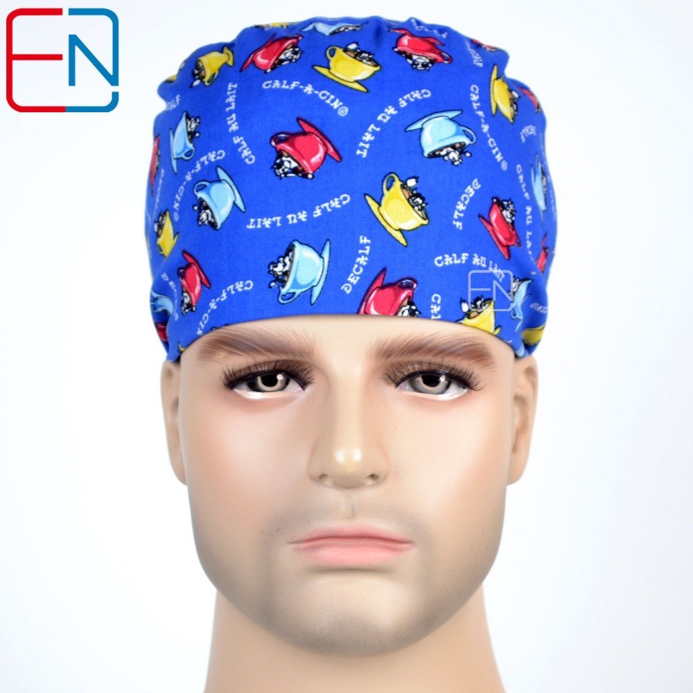 SURGICAL SCRUB HAT THEATRE CAP TIE IN BACK