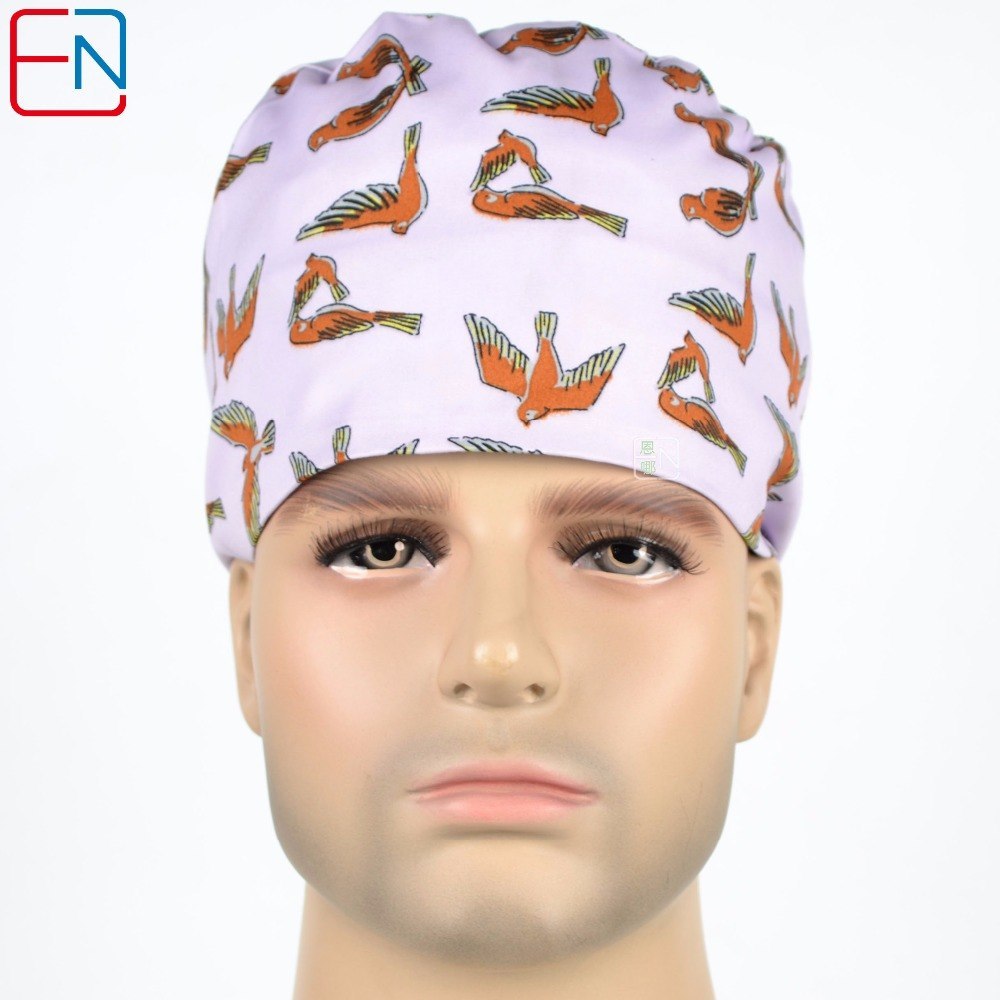 Pink eagle surgical caps men ,100% cotton