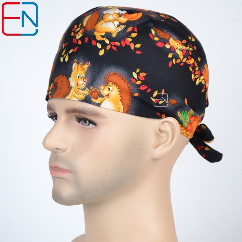 unisex surgical hats squirrel