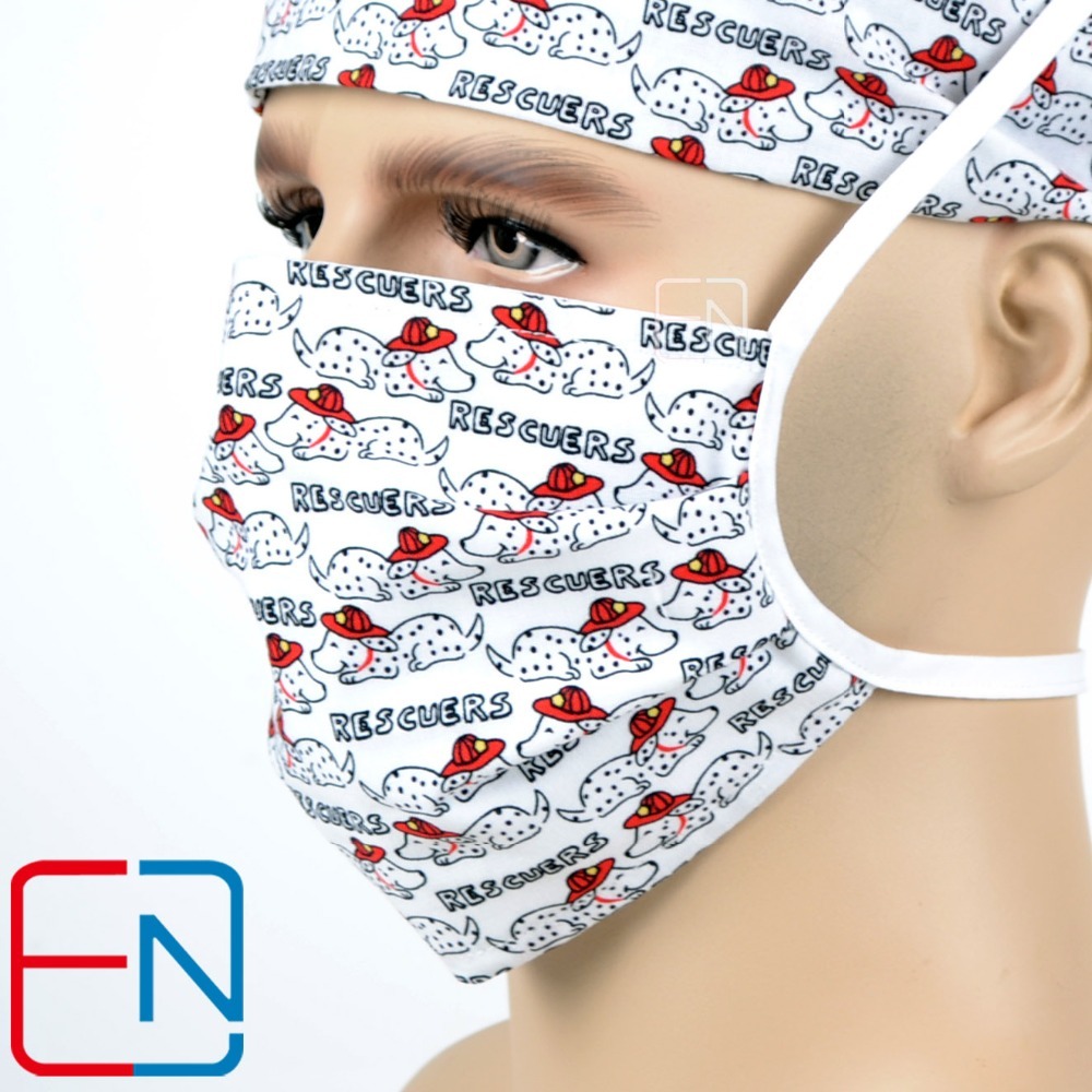 unisex surgical hats in 3sizes  medical caps in white with rescuer