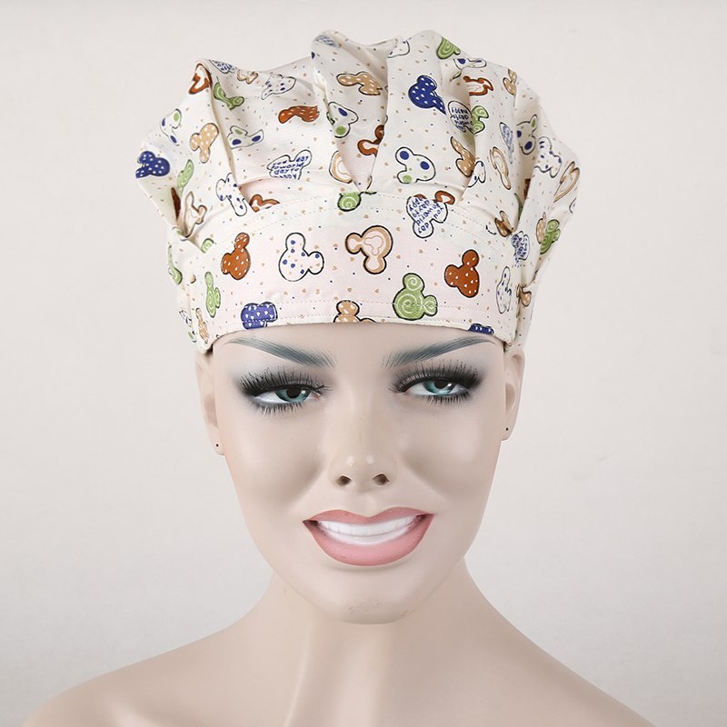 surgical bouffant caps with cute pattern