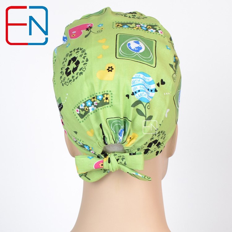 cartoon pattern medical scrub caps