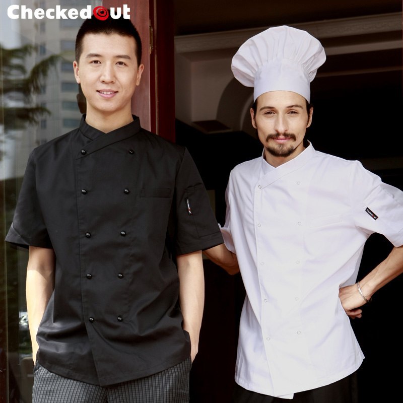 Top quality Quality cook suit summer short-sleeve uniform clothes work wear male