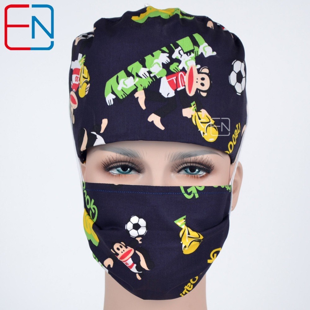 NEW 100% cottom women medical scrub caps with sweatbands