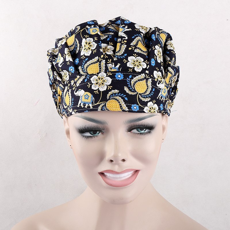 doctor bouffant caps  skull caps lab caps doctor caps with thai style pattern