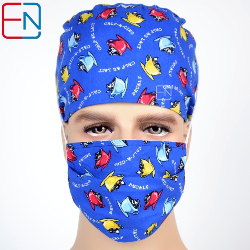 SURGICAL SCRUB HAT THEATRE CAP TIE IN BACK