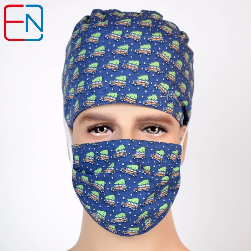 medical caps with sweatband 100% cotton