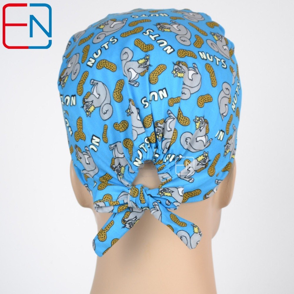 October new unisex surgical caps 100% cotton with sweatbands