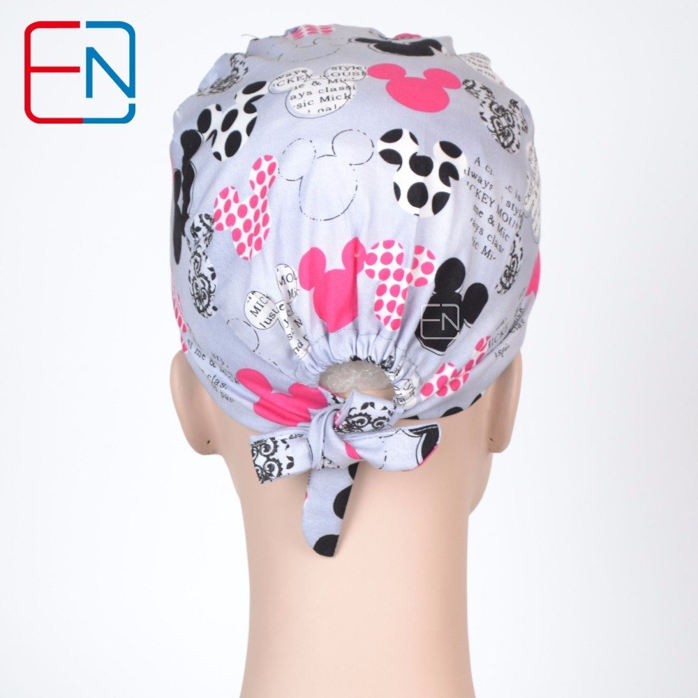 NEW  long hair surgical cap doctors and nurses 100% cotton  with sweatband