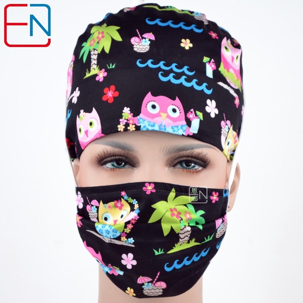 Hennar brand medical hats for female surgical caps 100% cotton