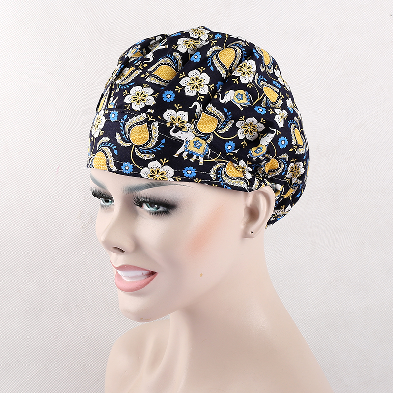 doctor bouffant caps  skull caps lab caps doctor caps with thai style pattern