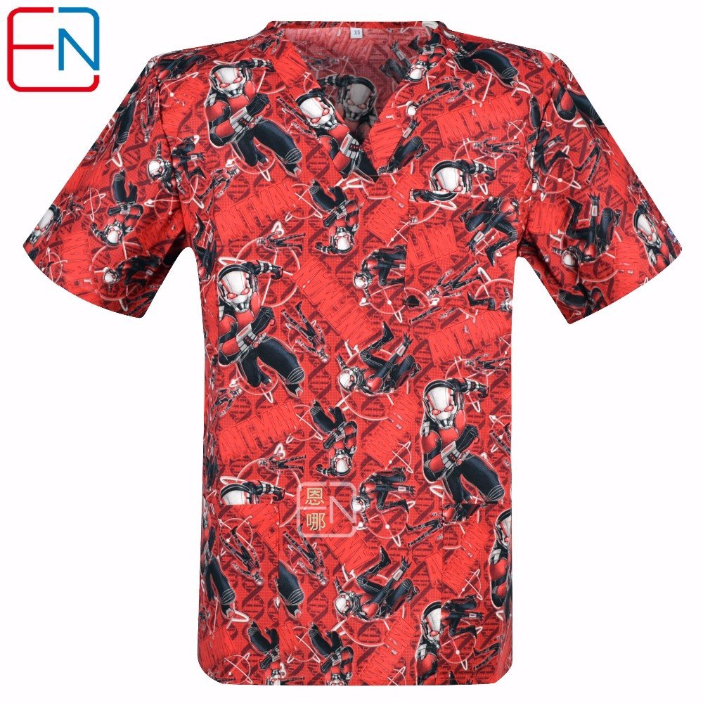 NEW 0104 Hennar Brand men medical scrub top 100% cotton Medical uniforms