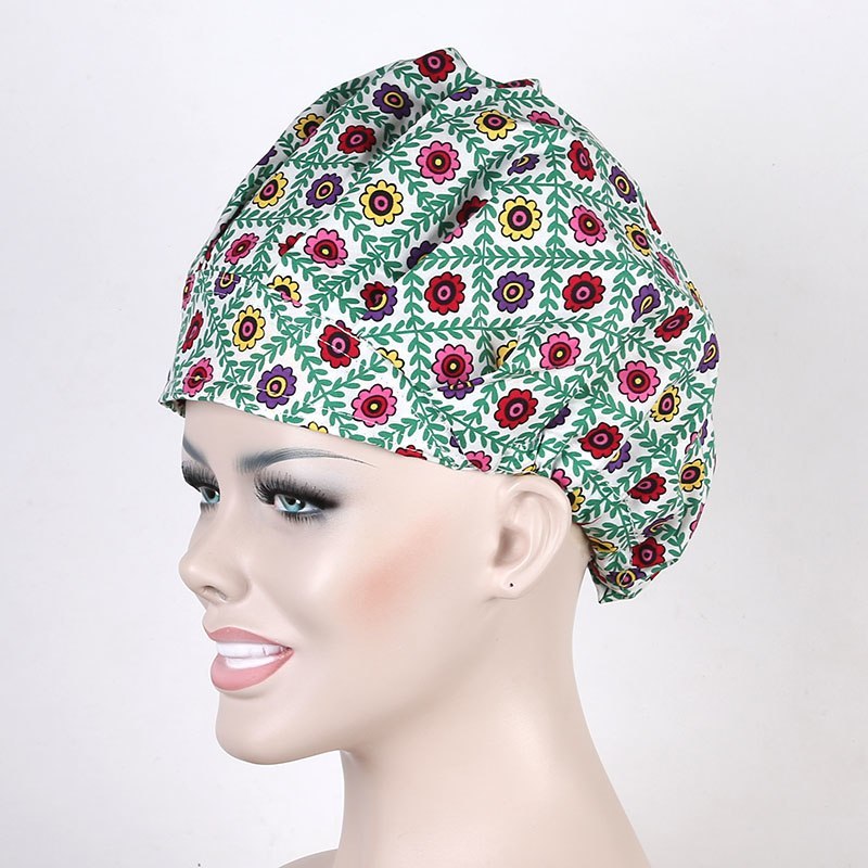 surgical bounfant caps doctor caps  surgoen caps four color flowers