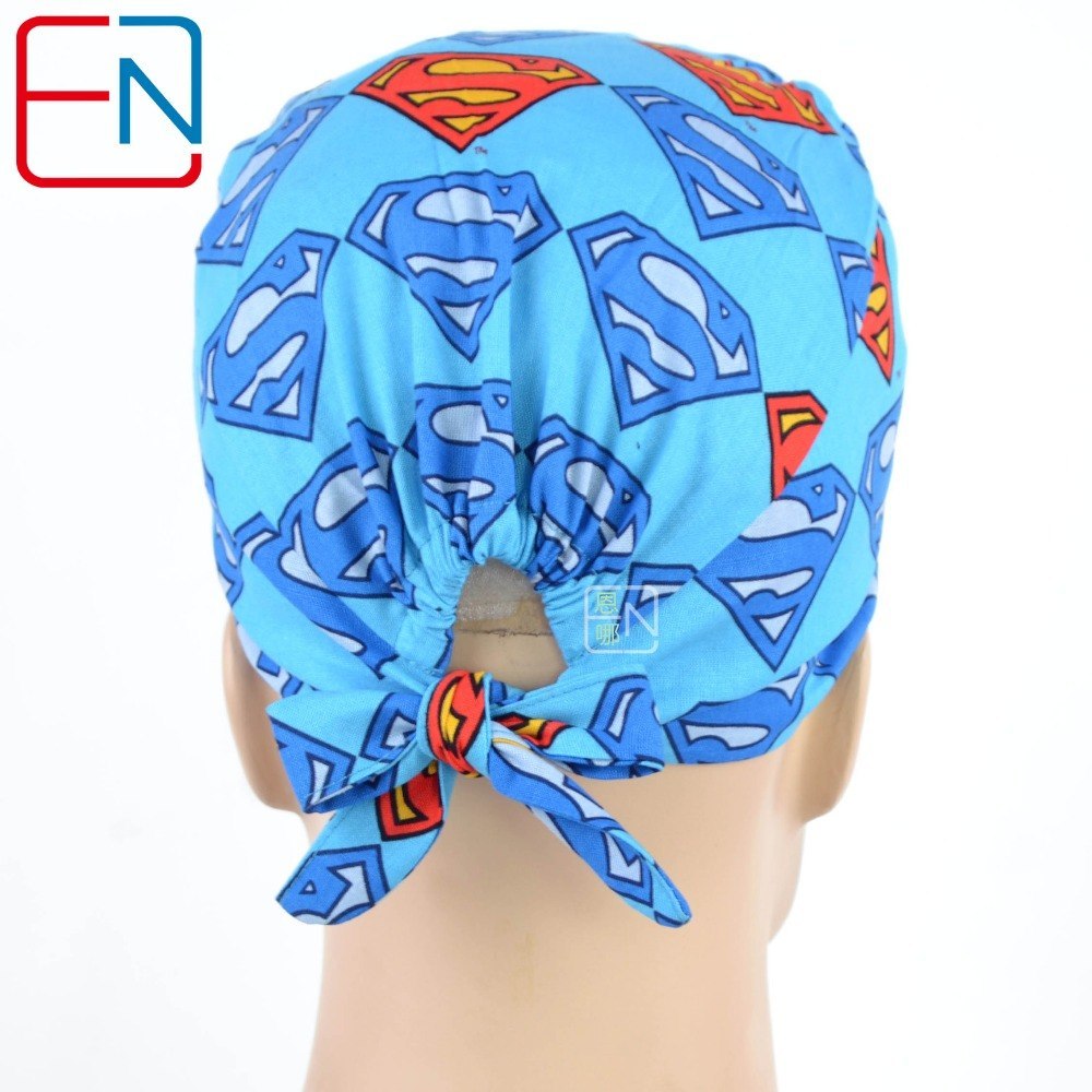 unisex scrub hats in blue surgical caps men