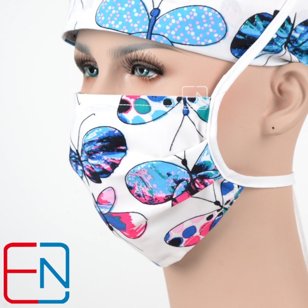 high quality surgical caps for long hair butterfly