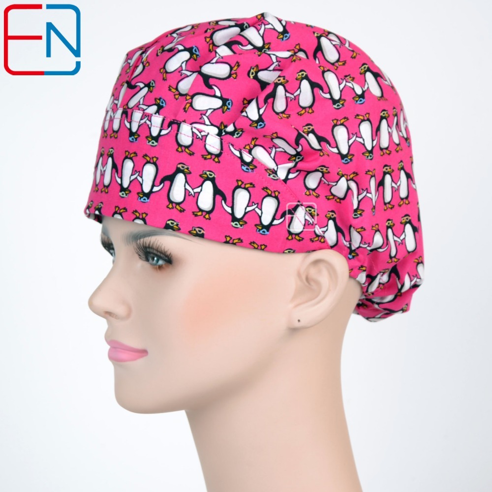 surgical bouffant caps nurses caps doctor caps chef caps in deep pink