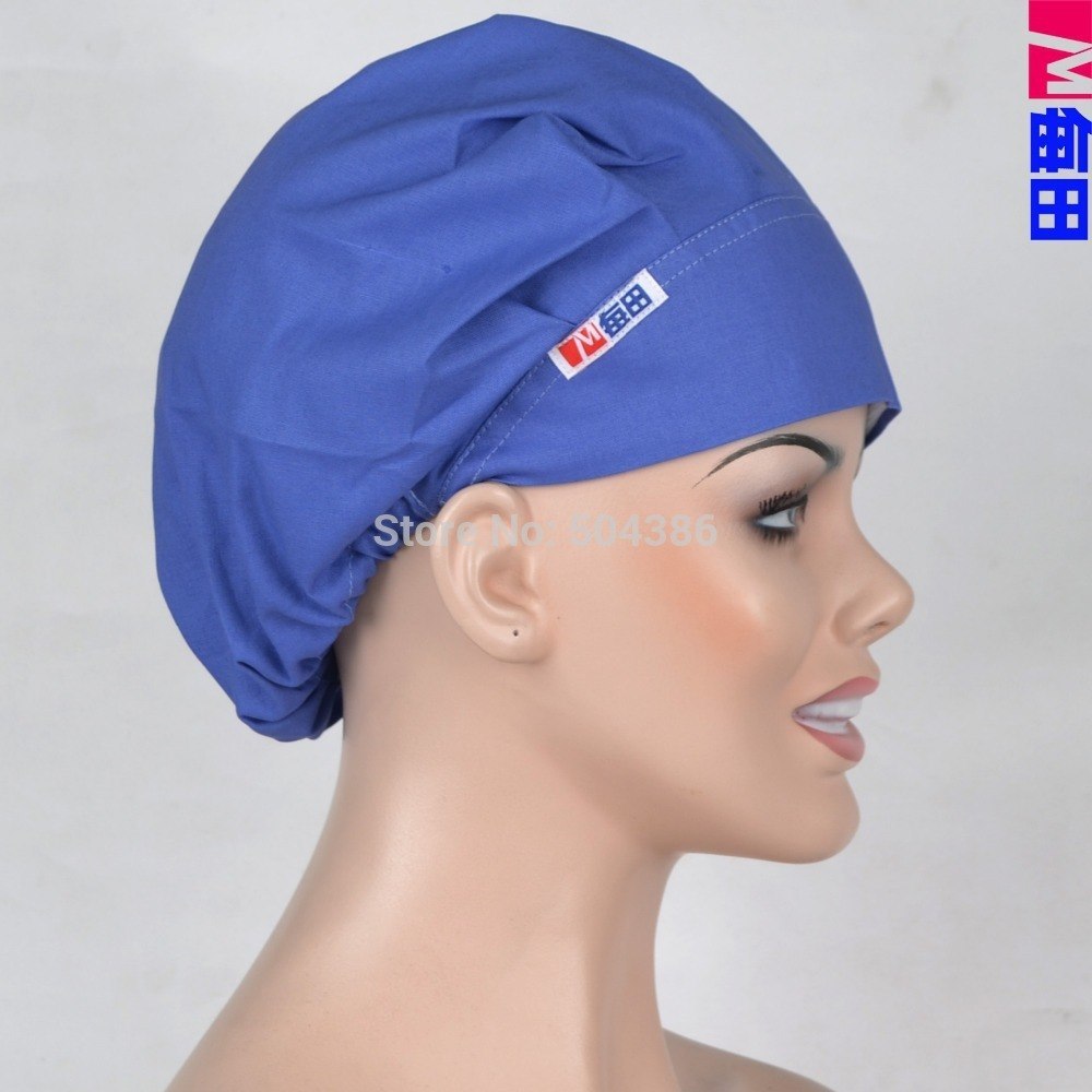 Surgical bouffant caps,lab cap solid light blue